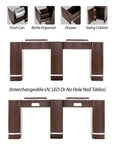 YC Double Nail Table 71 3/4" - New Star Spa & Furniture Corp.