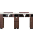YC Double Nail Table 71 3/4" With Pipe - New Star Spa & Furniture