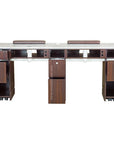 YC Double Nail Table 71 3/4" With Pipe - New Star Spa & Furniture