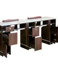 YC Double Nail Table 71 3/4" With Pipe - New Star Spa & Furniture
