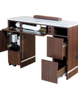 YC Nail Table 41" With Vent - New Star Spa & Furniture