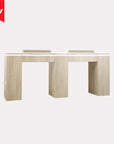 EX Double Nail Table 73" - New Star Salon Furniture