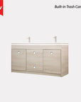 EX Double Sink w/Faucets 60" (No Mirror) - New Star Salon Furniture