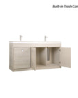 EX Double Sink w/Faucets 60" (No Mirror) - New Star Salon Furniture
