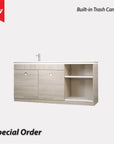 EX Single Sink 1 w/Faucet w/Hot Towel & Sterilizer Cabinet 68" (No Mirror) - New Star Salon Furniture
