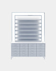 VK B Polish Powder Rack w. Polish Powder Cabinet 1 Side - 60" - New Star Spa & Furniture Corp.