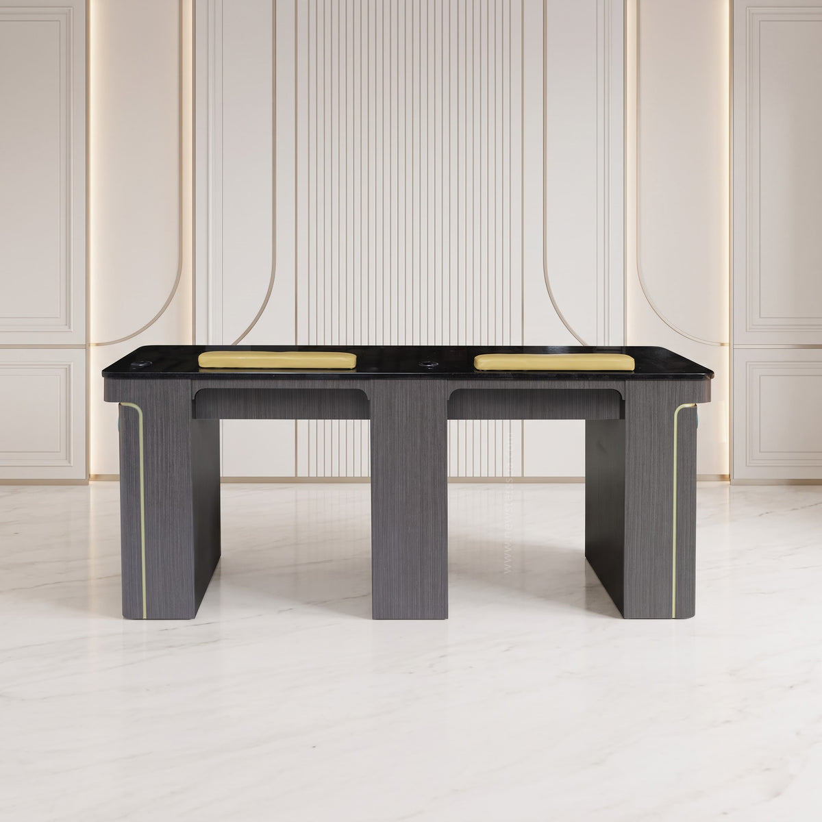 VK Double Nail Table w/Pipe - 72"7/8 - New Star Spa & Furniture Corp.
