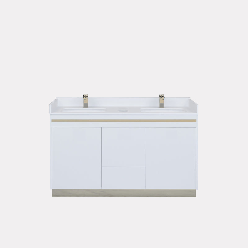 Double Sink "U" w/Faucets - 64"