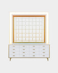 K 2-in-1 Cabinet w/Inox Divider w/Frame Lightbox - 68" - New Star Spa & Furniture Corp.