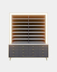 K 1-Sided 2-in-1 Rack w/Cabinet w/Frame Lightbox - 68" - New Star Spa & Furniture Corp.
