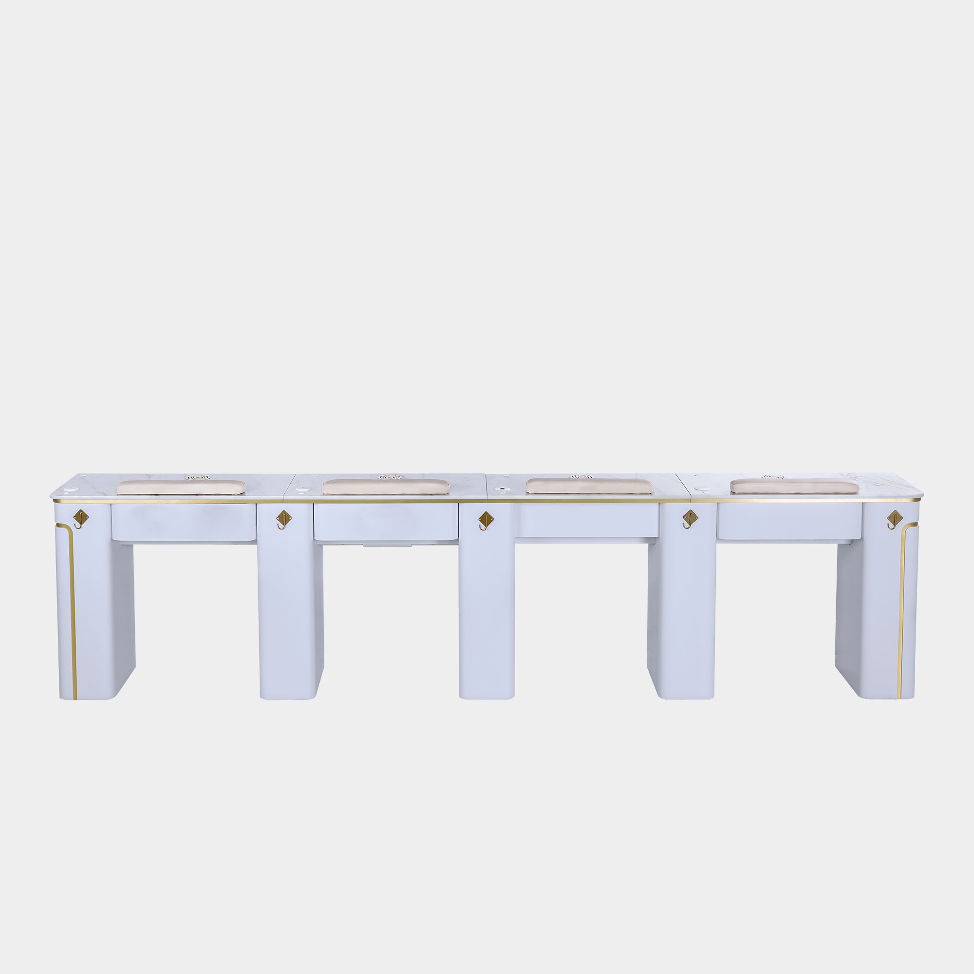 SP Quadruple Nail Table w/Vent 131"1/2