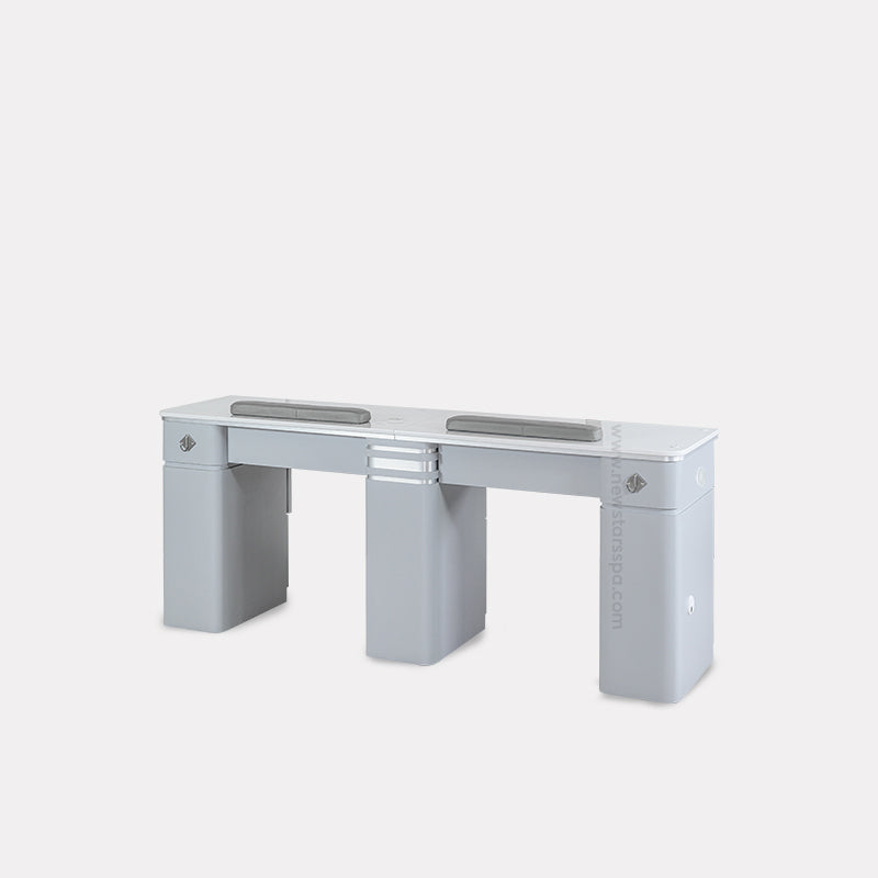 V2 Double Nail Table w/Pipe - 69"1/4 - New Star Spa & Furniture Corp.