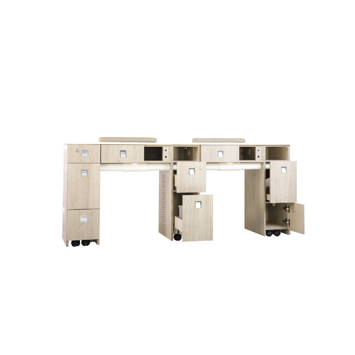 EX Double Nail Table w/Pipe - 73" - New Star Spa & Furniture Corp.