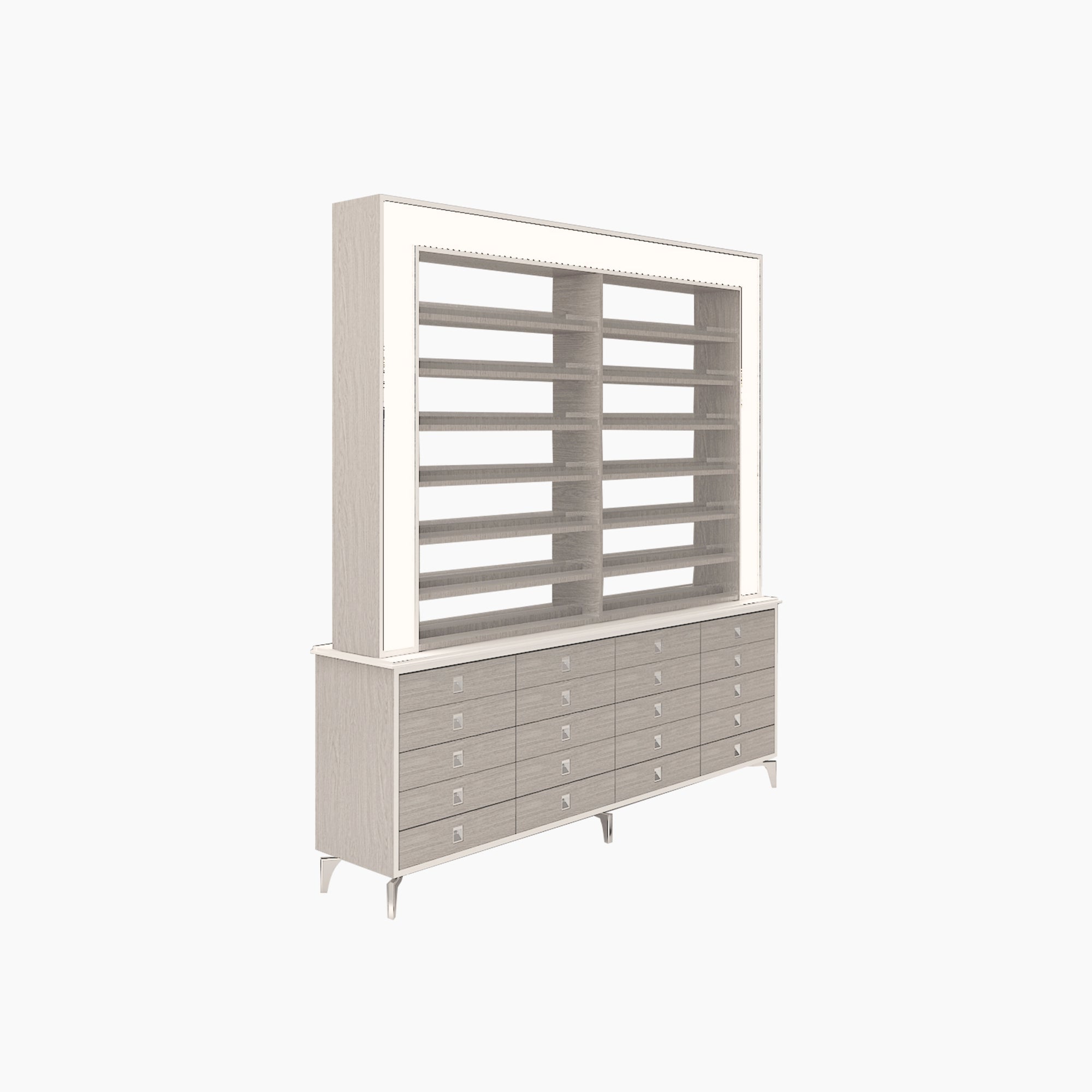 VK B Polish Powder Rack w. Polish Powder Cabinet 2 Side - 78" - New Star Spa &amp; Furniture Corp.