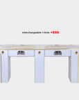 SP Double Nail Table w/Pipe 70"1/2