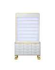 Luna Polish & Powder Rack w. Cabinet - LED Box