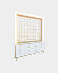 K 2-in-1 Cabinet w/Inox Divider w/Frame Lightbox - 68" - New Star Spa & Furniture Corp.