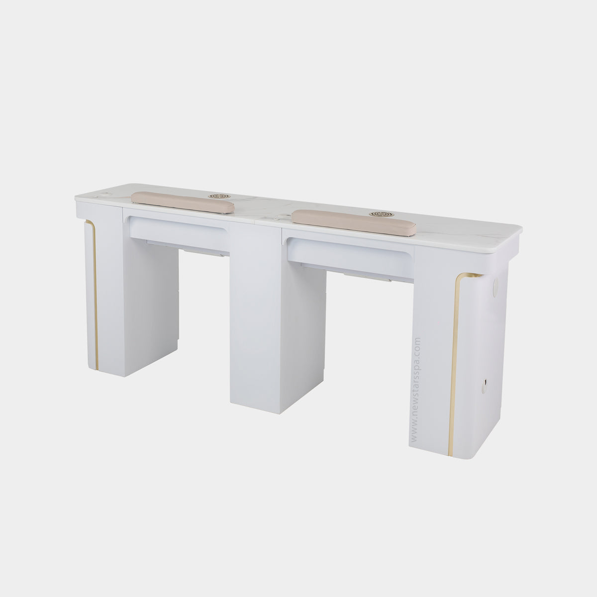 VK Double Nail Table w/Pipe - 72"7/8 - New Star Spa & Furniture Corp.