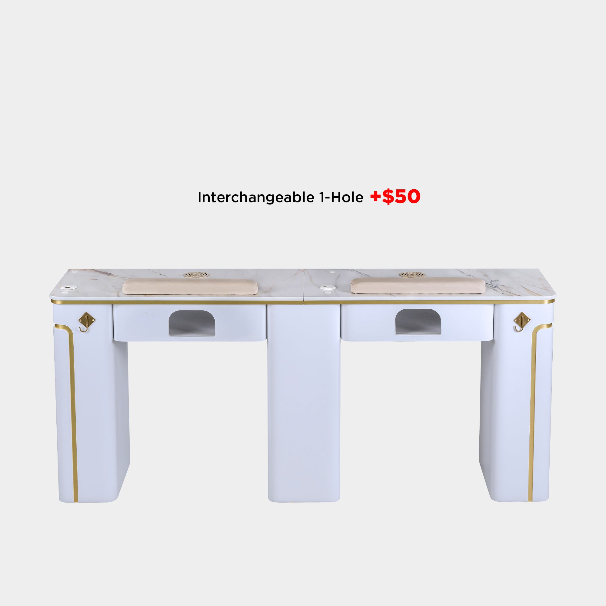 SP Double Nail Table w/Vented 70"1/2