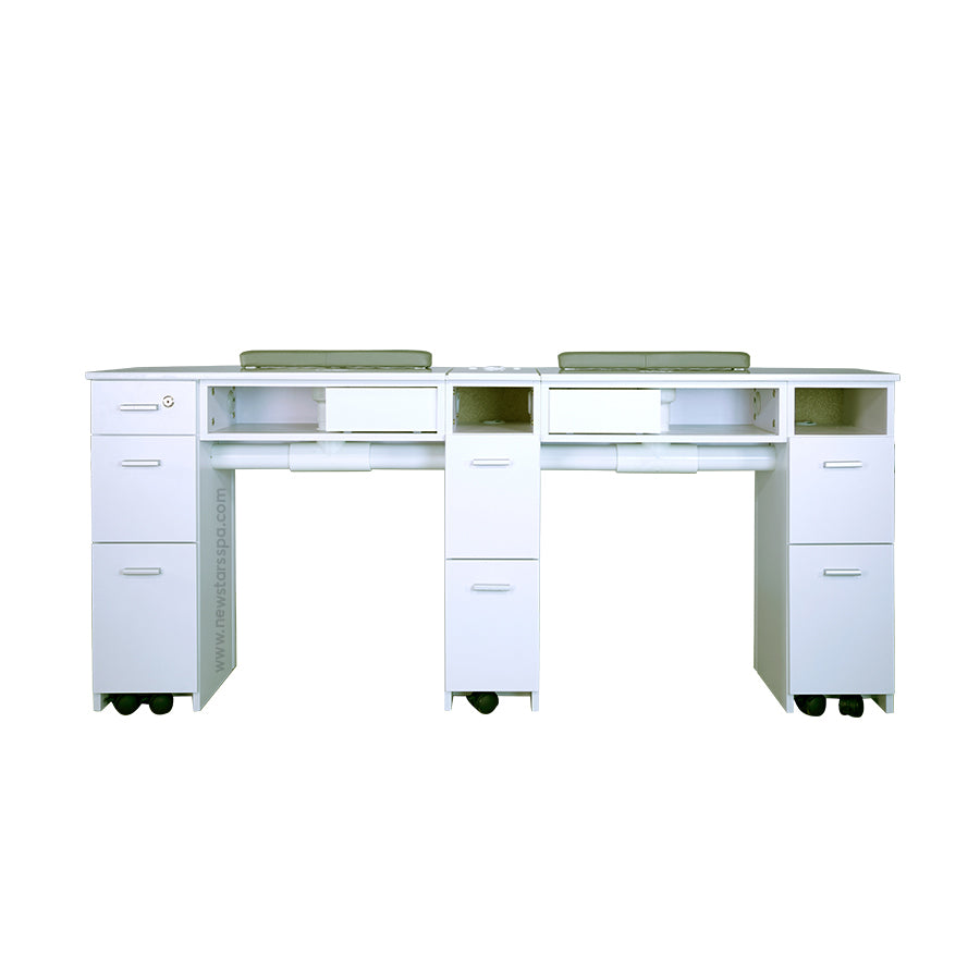 SW Double Nail Table w/Pipe - 72" - New Star Spa & Furniture Corp.