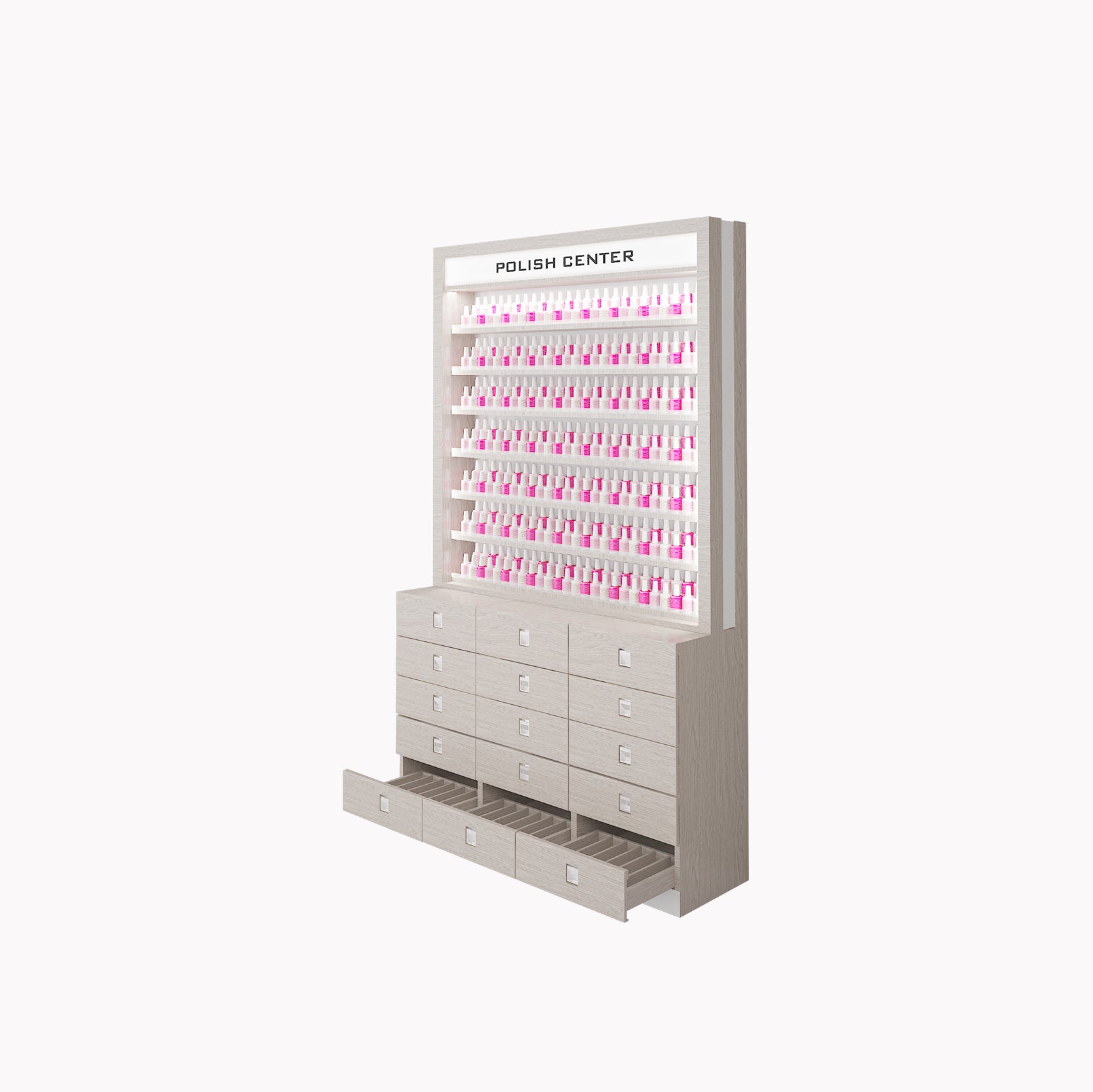 EX Polish w/Cabinet w/LED Light 48" - New Star Spa & Furniture Corp.