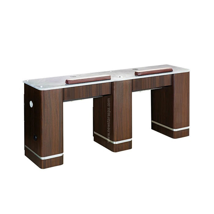 YC Double Nail Table w/Pipe - 71"3/4 - New Star Spa & Furniture Corp.