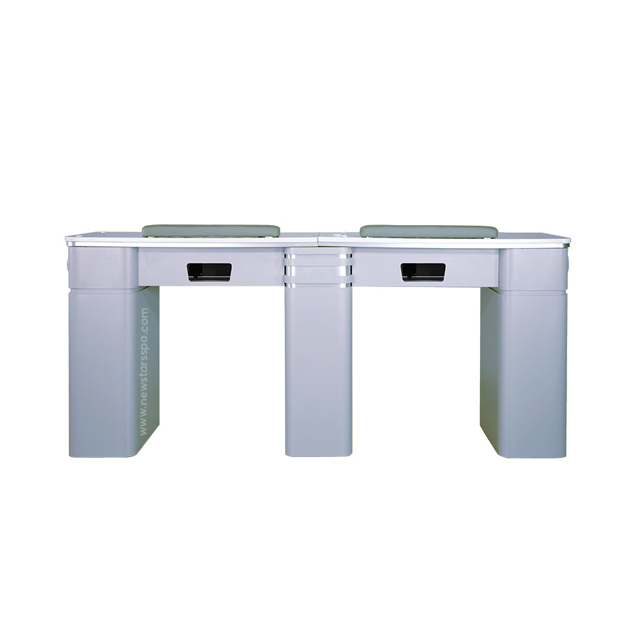 V2 Double Nail Table w/Pipe - 69"1/4 - New Star Spa & Furniture Corp.