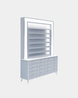 VK B Polish Powder Rack w. Polish Powder Cabinet 1 Side - 60" - New Star Spa & Furniture Corp.
