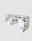 VK Double Basic Nail Table w/Pipe 70"1/2 - New Star Spa & Furniture Corp.