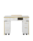 Luna Nail Table - Include 2 Cabinet