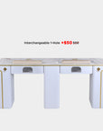 SP Double Nail Table w/Vent - 70"1/2