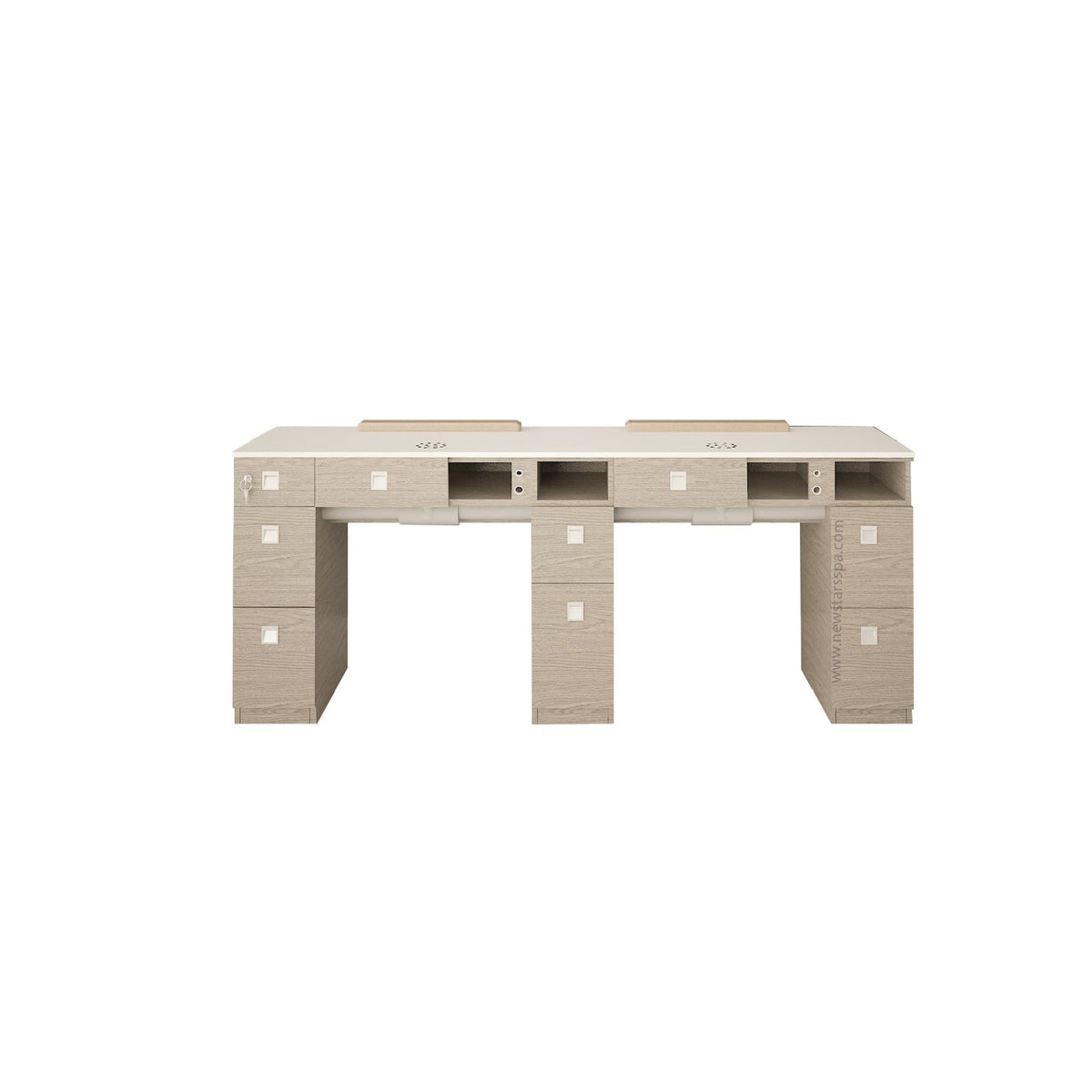 EX Double Nail Table w/Pipe - 73" - New Star Spa & Furniture Corp.