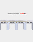 SP Quadruple Nail Table w/Pipe - 131"1/2