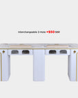 SP Double Nail Table w/Vent - 70"1/2