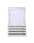 Luna Polish & Powder Rack w. Cabinet - LED Box