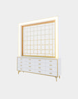 K 2-in-1 Cabinet w/Inox Divider w/Frame Lightbox - 68" - New Star Spa & Furniture Corp.