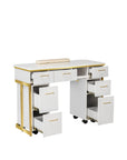 Luna Nail Table - Include 2 Cabinet