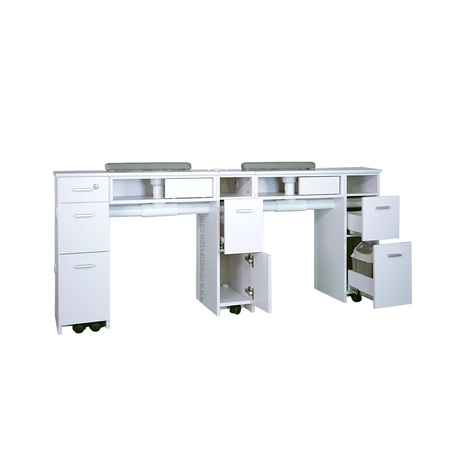 SW Double Nail Table w/Pipe - 72" - New Star Spa & Furniture Corp.