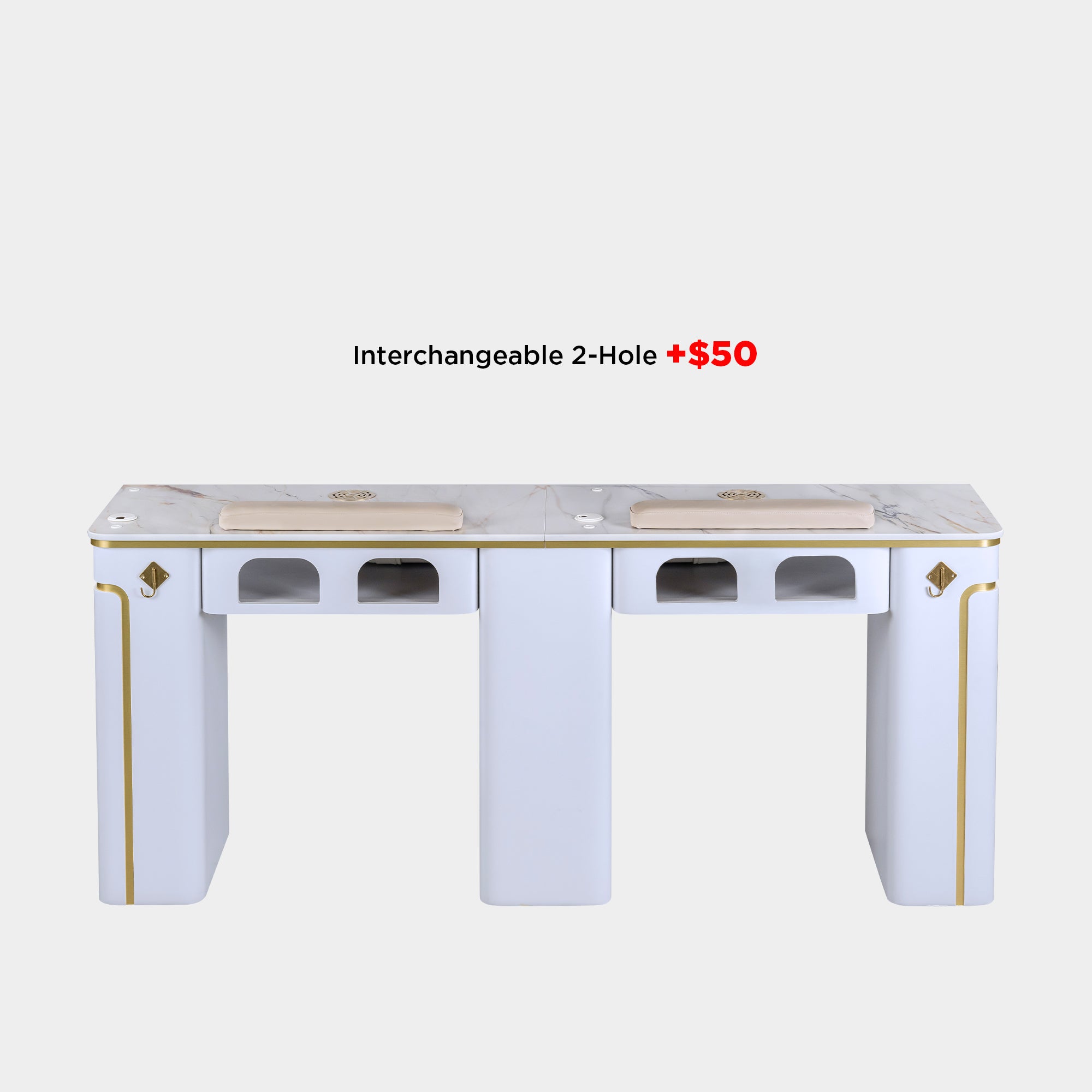 SP Double Nail Table w/Vented 70"1/2