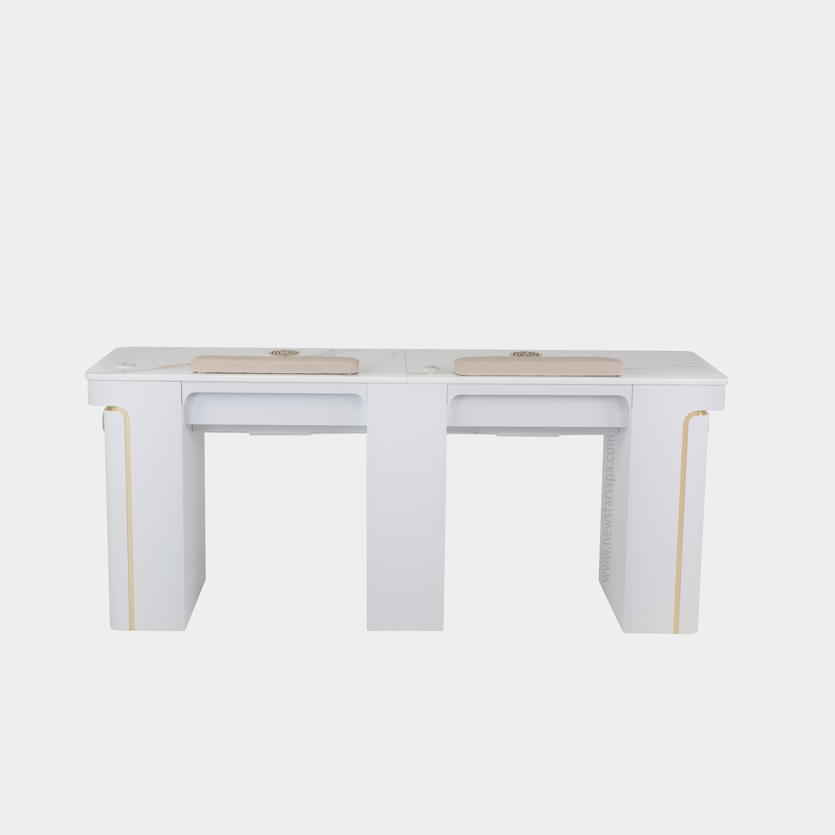 VK Double Nail Table w/Pipe - 72"7/8 - New Star Spa & Furniture Corp.