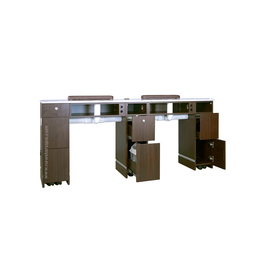 YC Double Nail Table w/Pipe - 71"3/4 - New Star Spa & Furniture Corp.