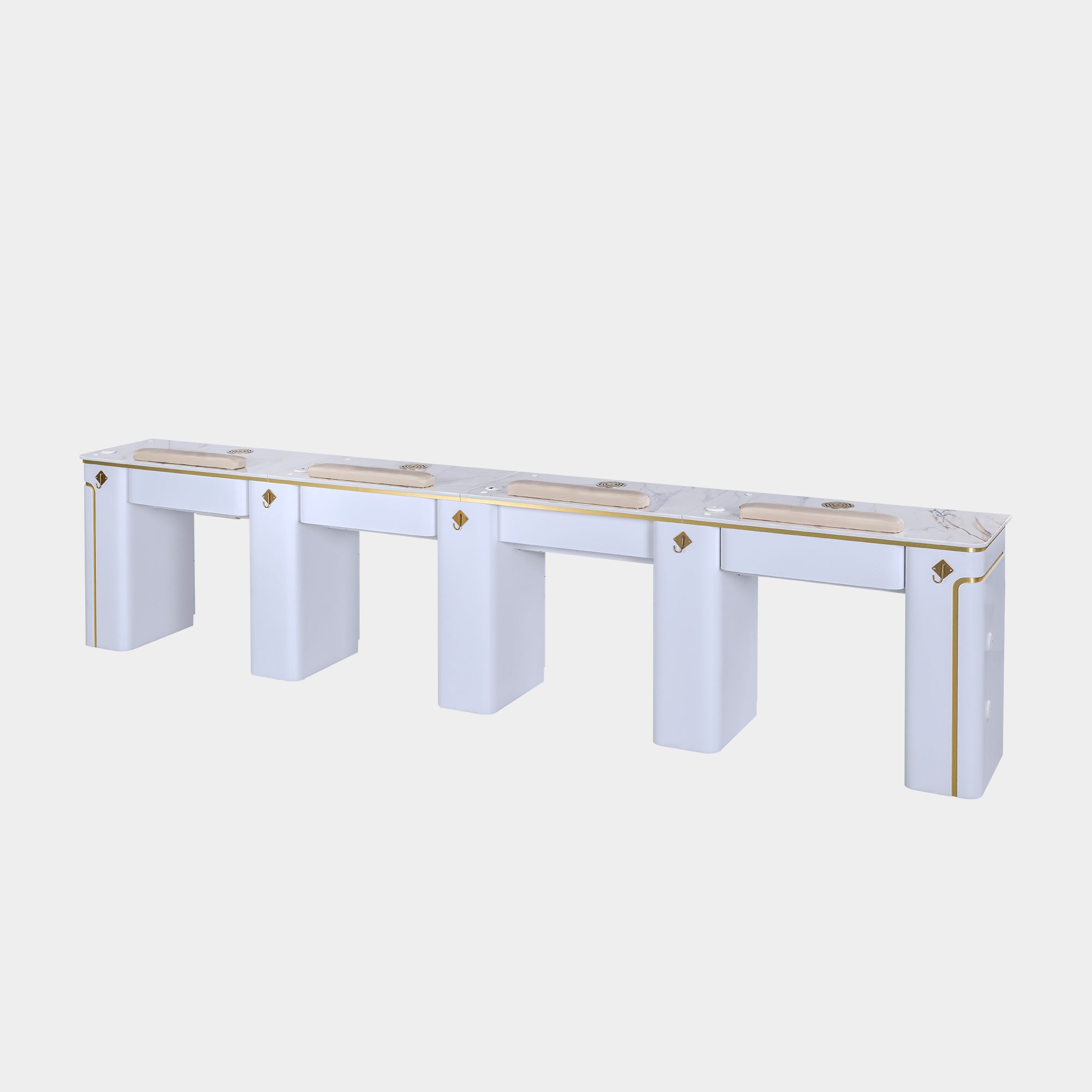 SP Quadruple Nail Table w/Vent 131"1/2