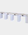 SP Quadruple Nail Table w/Pipe 131"1/2