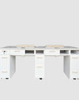 VK Double Basic Nail Table w/Pipe 70"1/2 - New Star Spa & Furniture Corp.