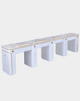SP Quadruple Nail Table w/Pipe - 131"1/2