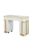 Luna Nail Table - Include 2 Cabinet