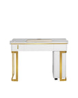 Luna Nail Table - w. Pipe- Include 1 Cabinet