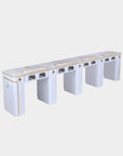 SP Quadruple Nail Table w/Pipe 131"1/2
