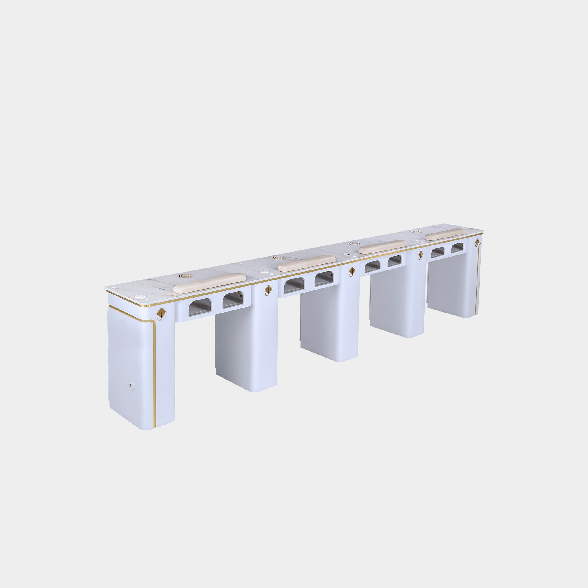 SP Quadruple Nail Table w/Vent 131"1/2