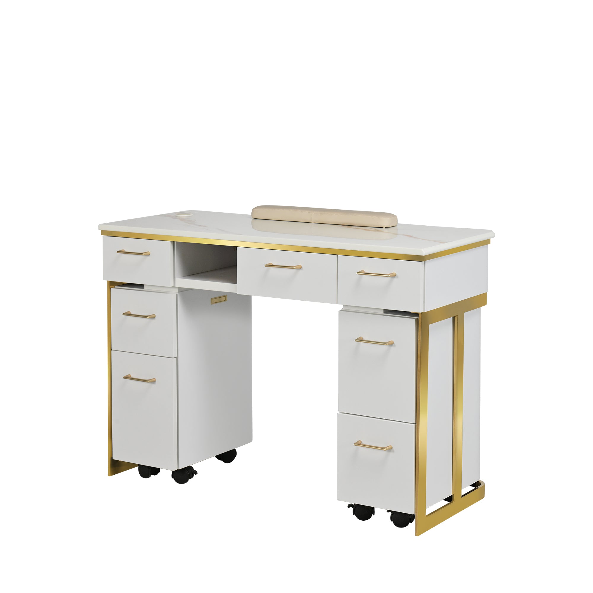 Luna Nail Table - Include 2 Cabinet